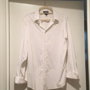 Men’s express white slim dress shirt